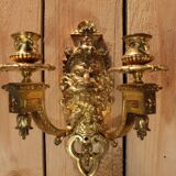 pair of gilt bronze wall lights signed by Etienne Giraud in Lyon