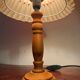 Elegant small table lamp in natural pine – 1980s