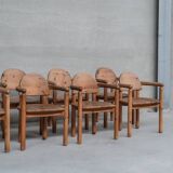 Pine Mid-Century Arm Dining Chairs attr. to Rainer Daumiller (8)