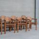 Pine Mid-Century Arm Dining Chairs attr. to Rainer Daumiller (8)