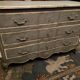 Chest of drawers 3 drawers in patinated wood gray Louis XV style