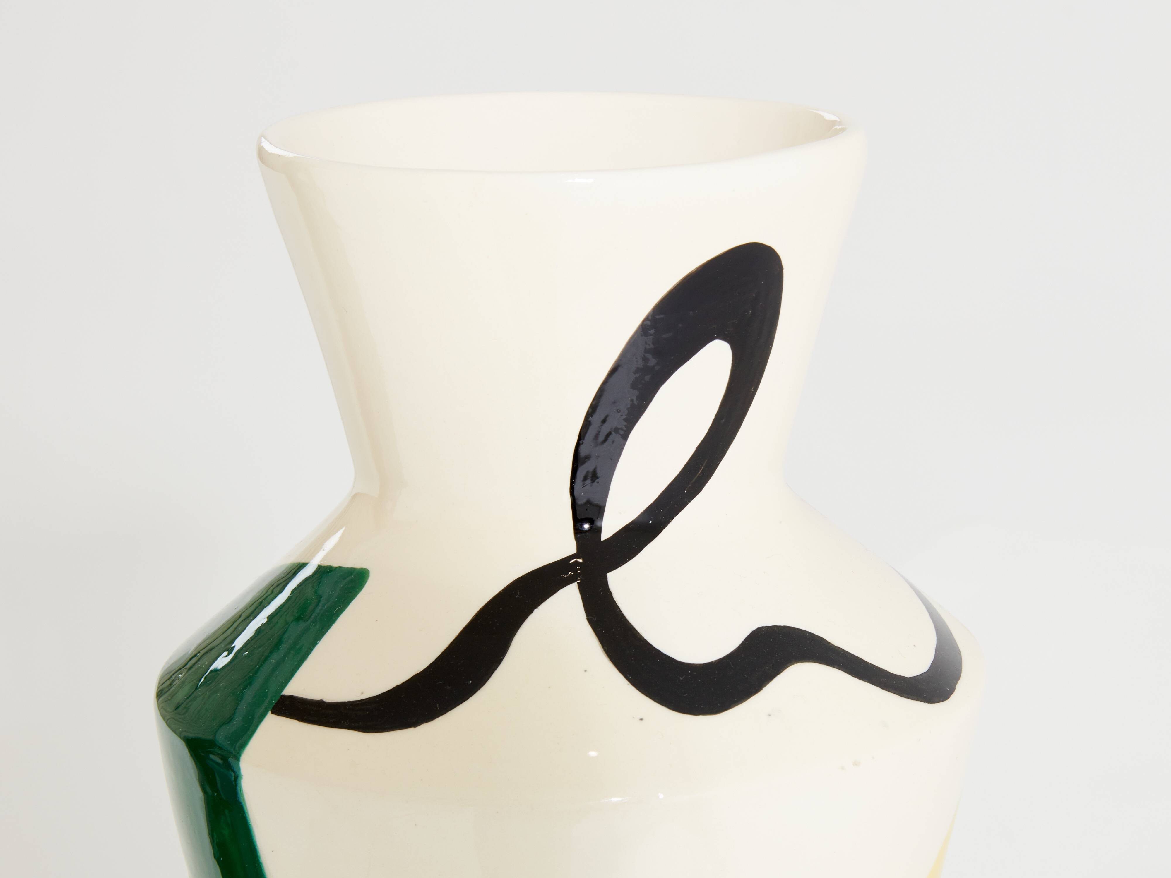 Glazed ceramic vase signed Roland Brice circa 1950