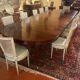 Extensible Louis XVI dining table in period Directoire mahogany.