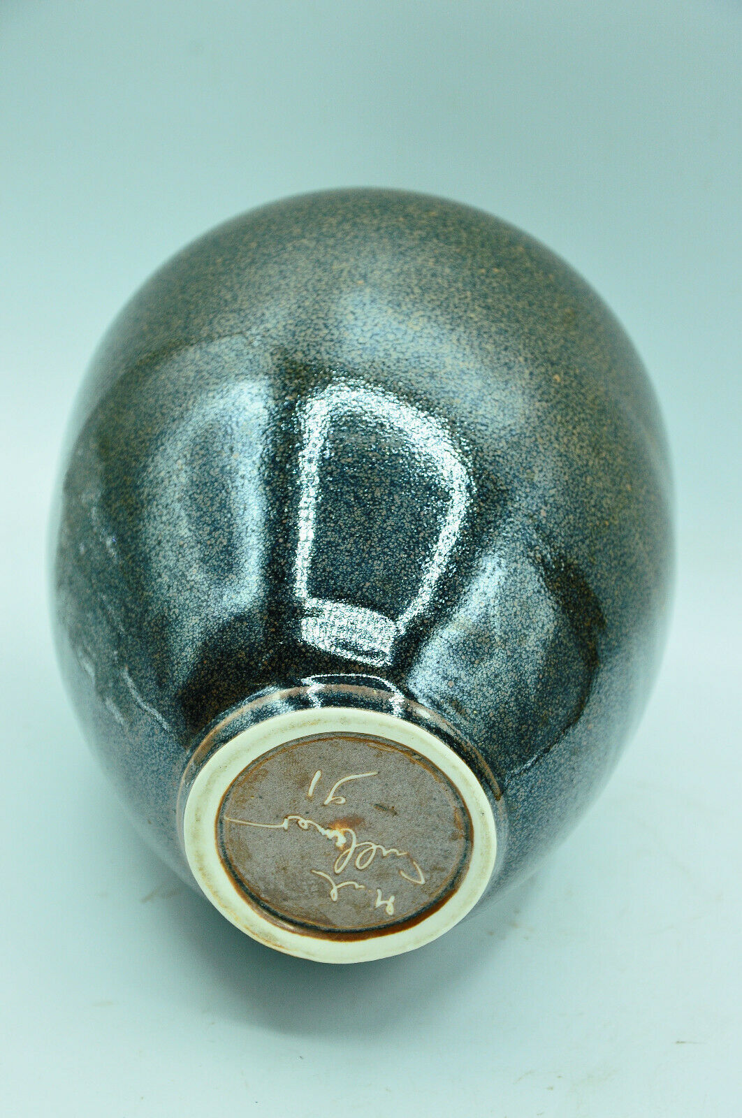 Vase enamelled speckled decoration