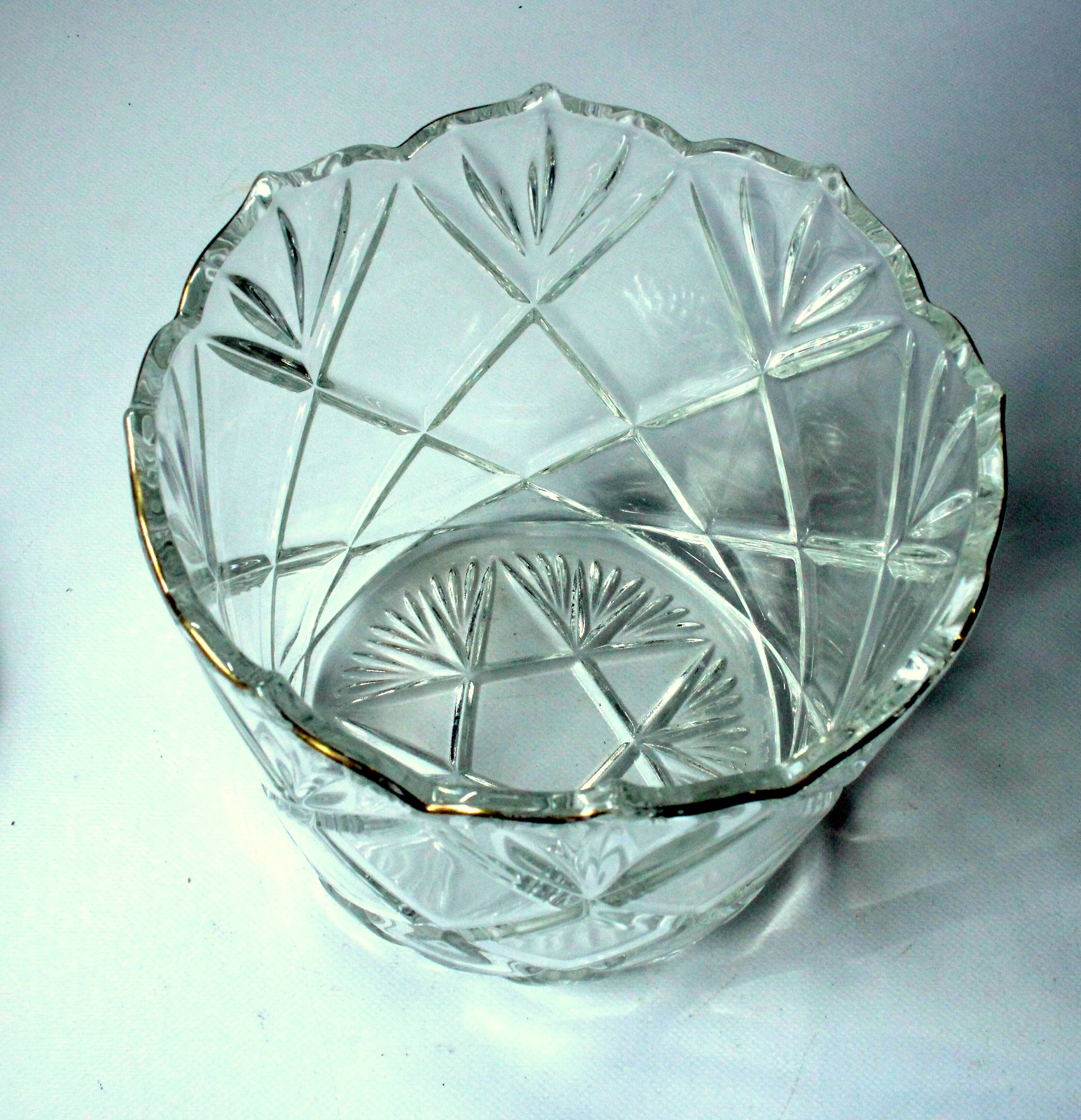 Ice bucket from the 1930s - made of heavy lead crystal glass