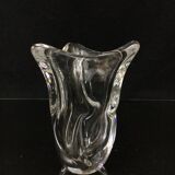 Crystal vase signed Daum