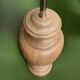 Large vintage lamp base in solid wood and chrome metal
