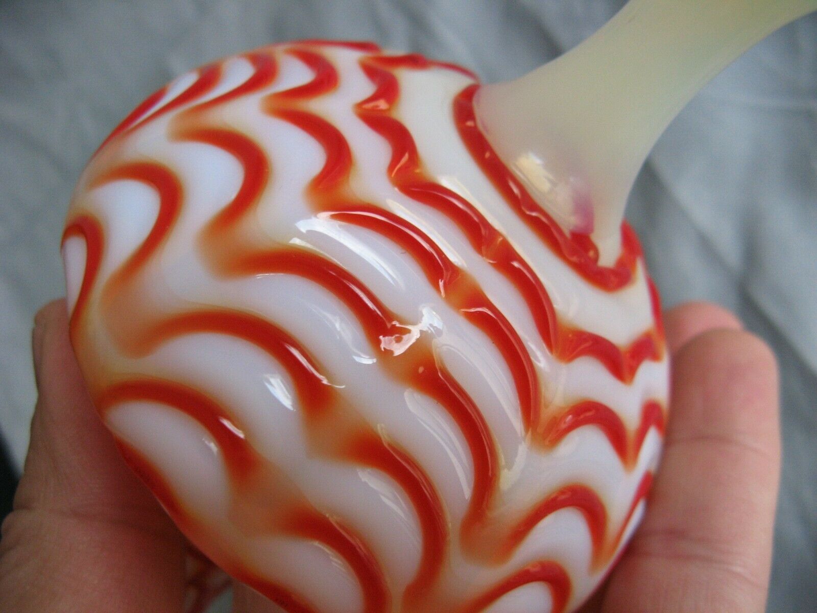 Crystal or opaline foot pitcher murano opalescent glass fair