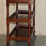 Chariot bibliothèque en acajou circa 1840 à trois niveaux