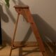 Solid wood stepladder with 4 levels, 20th century, mortise-tenon mountings