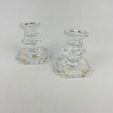 Baccarat table candlesticks Harcourt model crystal