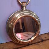 Vintage 1970 brass pocket mirror
