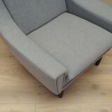 Fauteuil gris, design danois, années 1970, production : Danemark