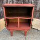 Art Deco bedside table, terracotta, 1930s/40s