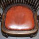 Chaise de capitaine anglaise antique édouardienne en chêne Ralph Johnson