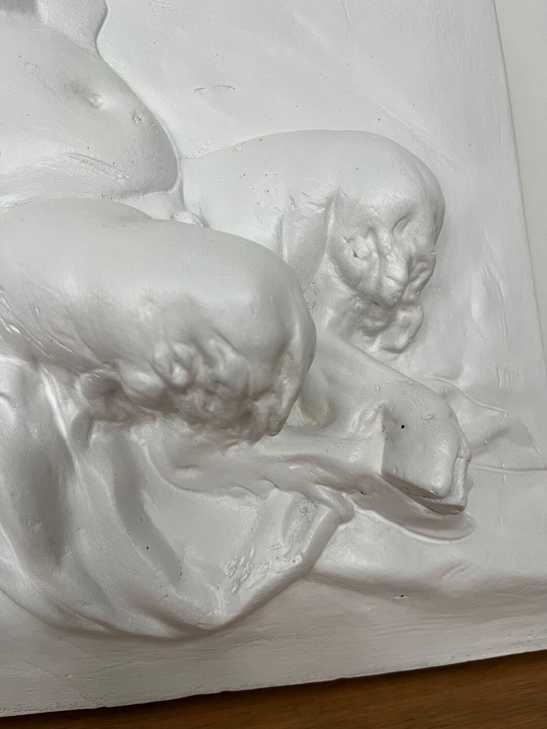 Bas relief sculpture plâtre mythologique « Faune » 