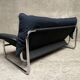 Vintage sofa by Johan Bertil Häggström for Ikéa in leather and chrome metal 1970