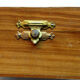 Art Deco jewellery box painted olive wood from Mimosa and Anémones, NICE
