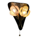 Simple plexiglass and brass wall light, Flower Design, mid-century by Geru, 1960s, Germany.