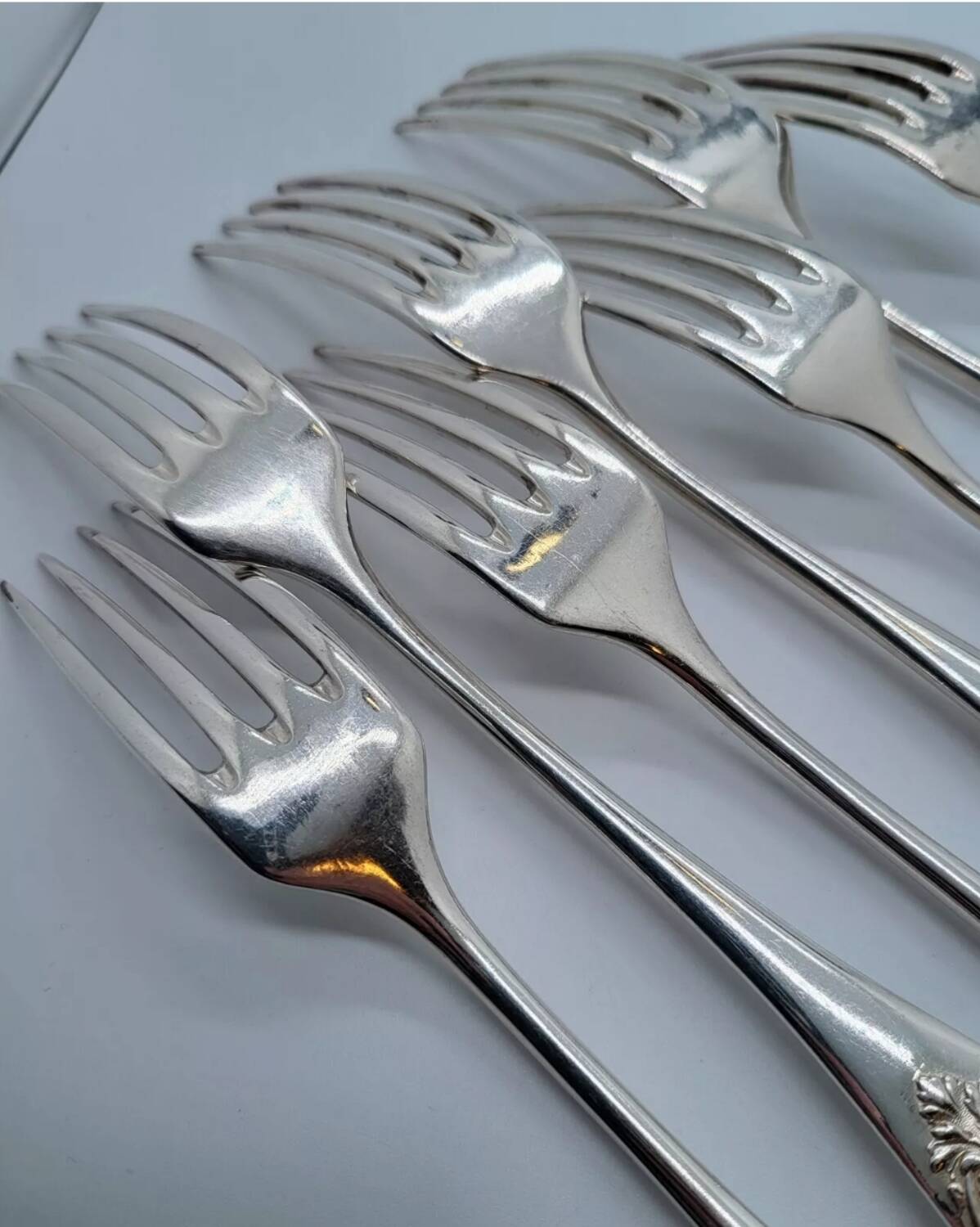 Alfenide Silver Plated Table Forks Set of 7