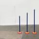 Postmodern German candlesticks by SKS, West Germany, set of 3.