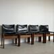 Chaises de salle à manger noires italiennes vintage et de collection par Afra et Tobia Scarpa