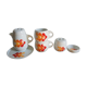 Coffee tea porcelain of retro 70s paris