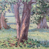 HST painting "Sunny Glade" Impressionism Hélène Foucault (1886-1959)