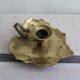 Gold-plated brass candle holder