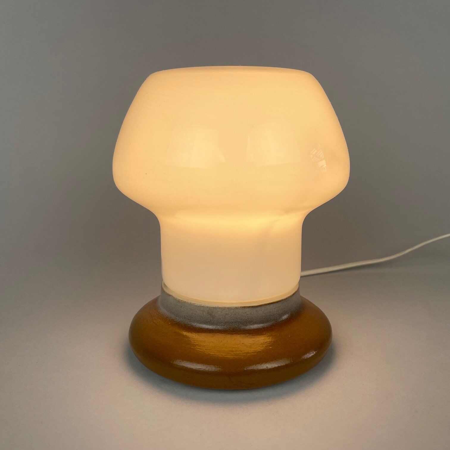 Vintage Glass and Ceramic Table Lamp by Ivan Jakeš, 1960's
