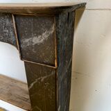 Shelf fireplace mantle.