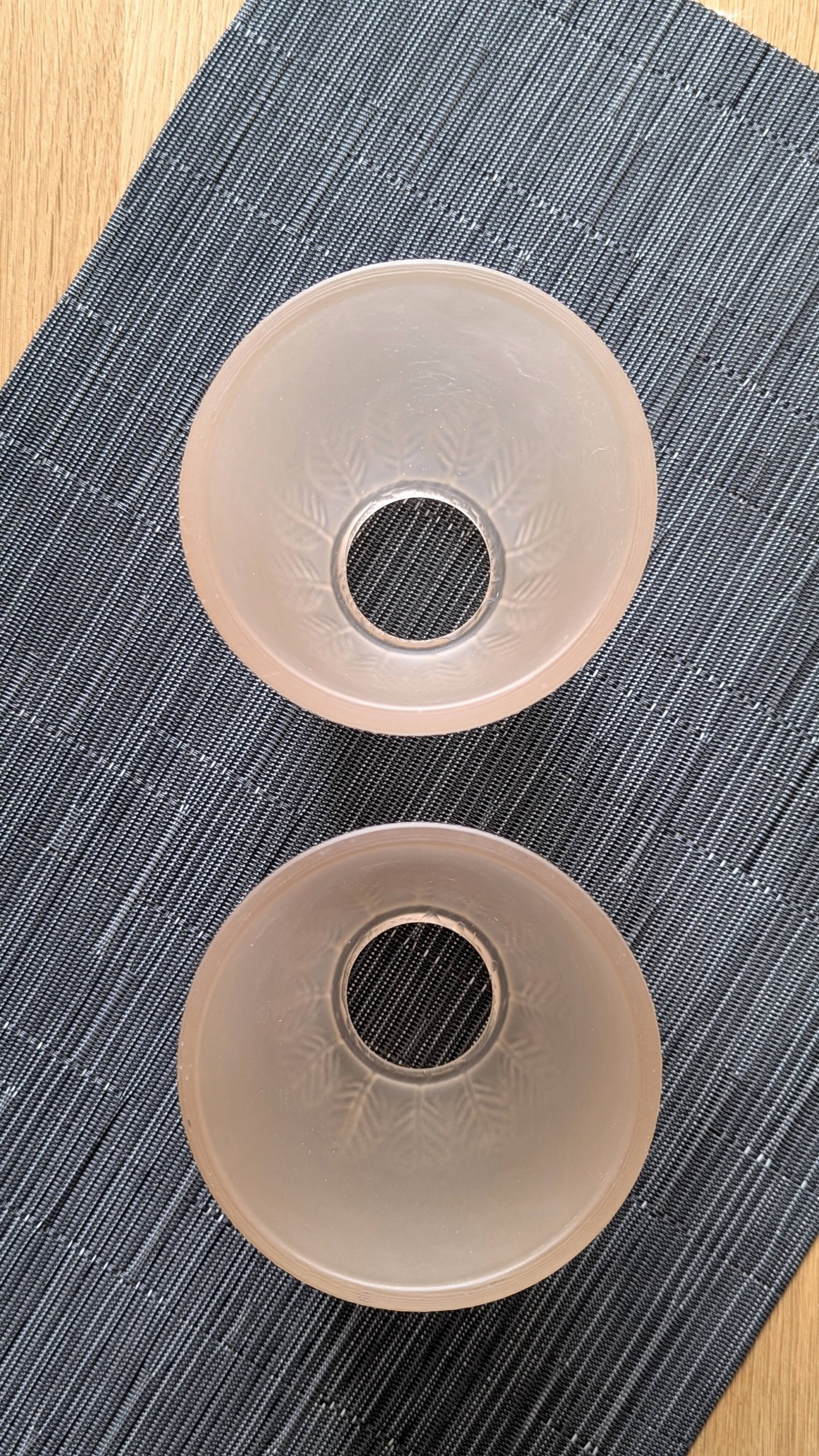 Set of 2 amber effect tulips with leaves (L-0210-4)