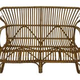 Vintage Rattan Sofa Belse 8 Design 1960s Rohe Noordwolde