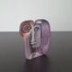 Mats jonasson målerås - glass sculpture / mask "mio" - signed -
