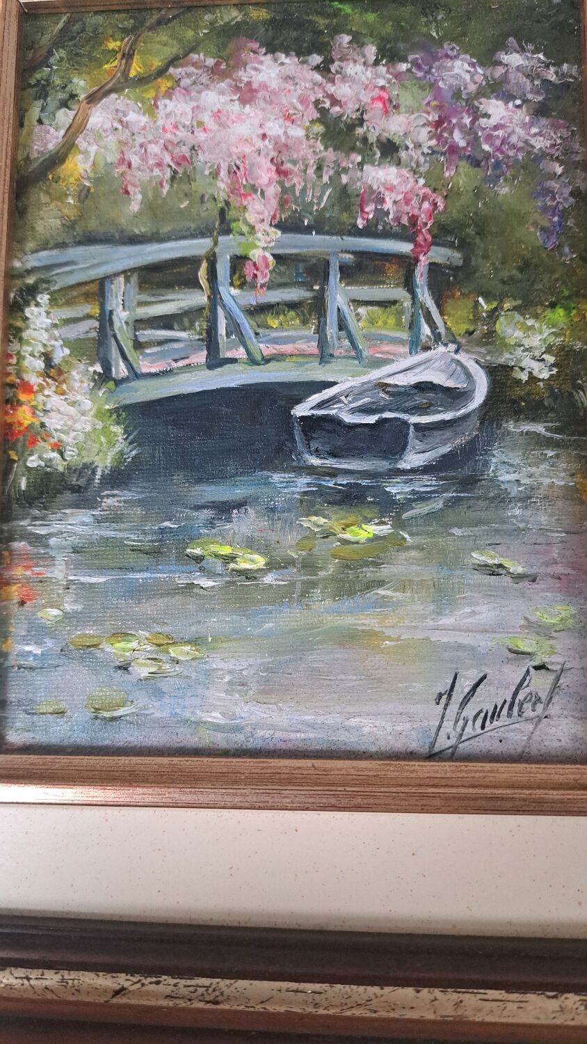 "Monet's Garden" painting by James Gaubert