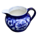 Milk jug with blue and gold peony pattern, made in England,