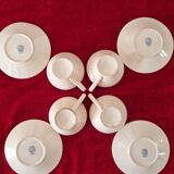 Pink ceramic coffee service by St Amand Ceranord