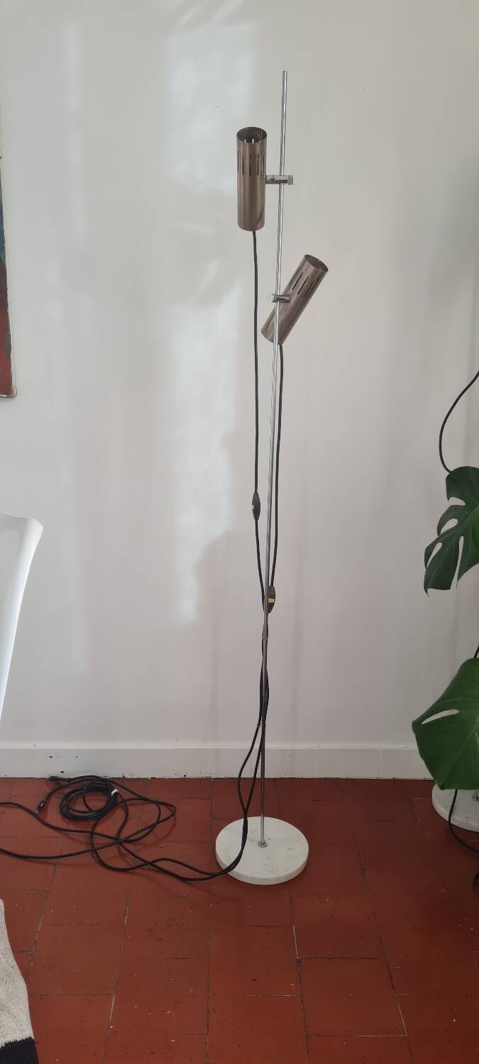 A14 floor lamp with two spotlights by Alain Richard