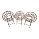 Rattan and metal children's chairs