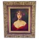 Portrait de femme peinture huile sur panneau 19ème siècle signé ROLLAND encadré