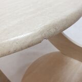 Italian travertine coffee table, 1980s