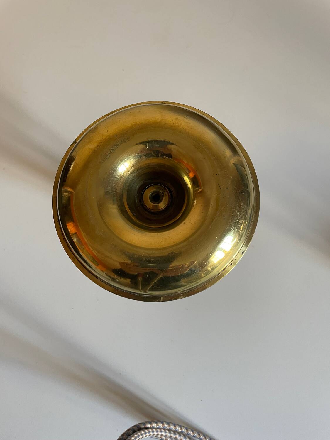 Gold-plated brass candlestick