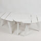 Three garden coffee tables by Huguonnet