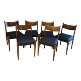 Set of 6 Consorzio Sedie Friuli B series chairs