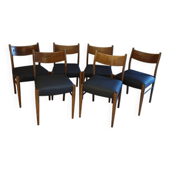 Set of 6 Consorzio Sedie Friuli B series chairs