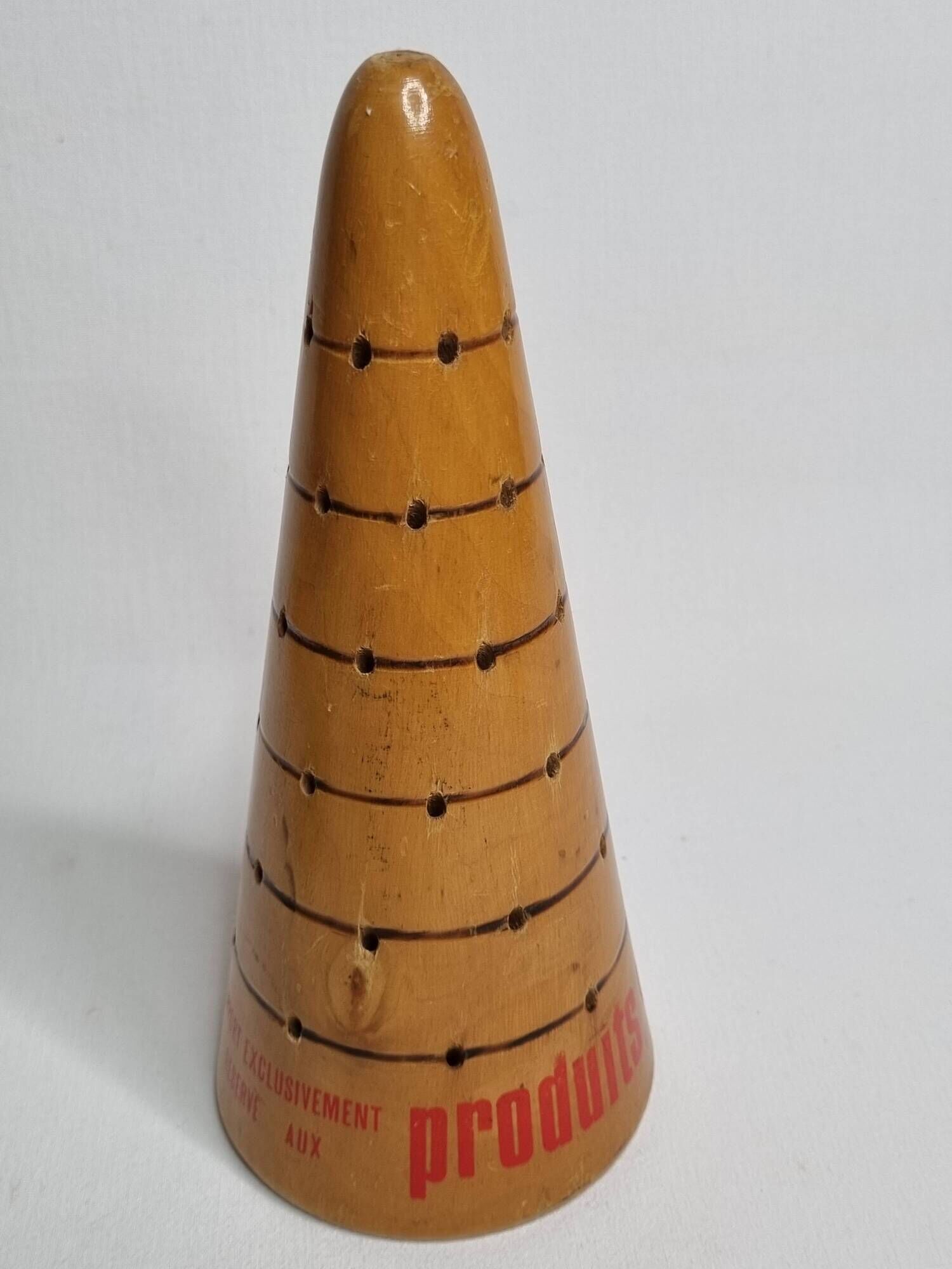 Vintage Turned Wood Countertop Lollipop Display Stand, 22cm