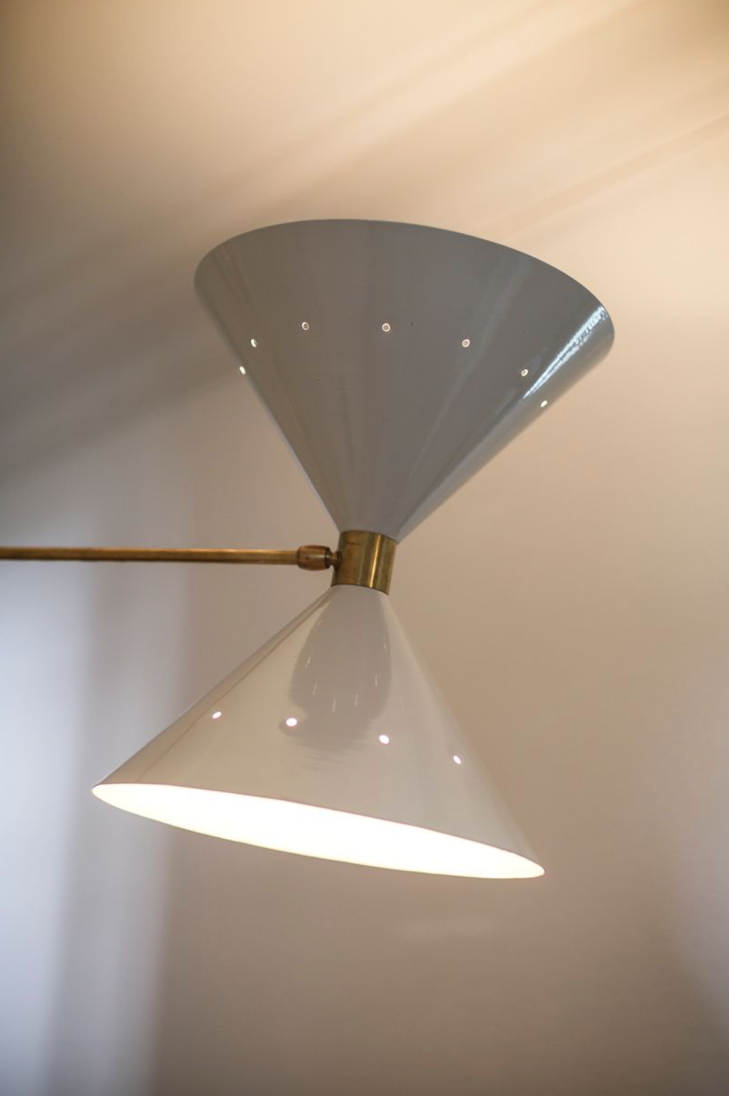 Mid-century italian asymmetrical ceiling lamp