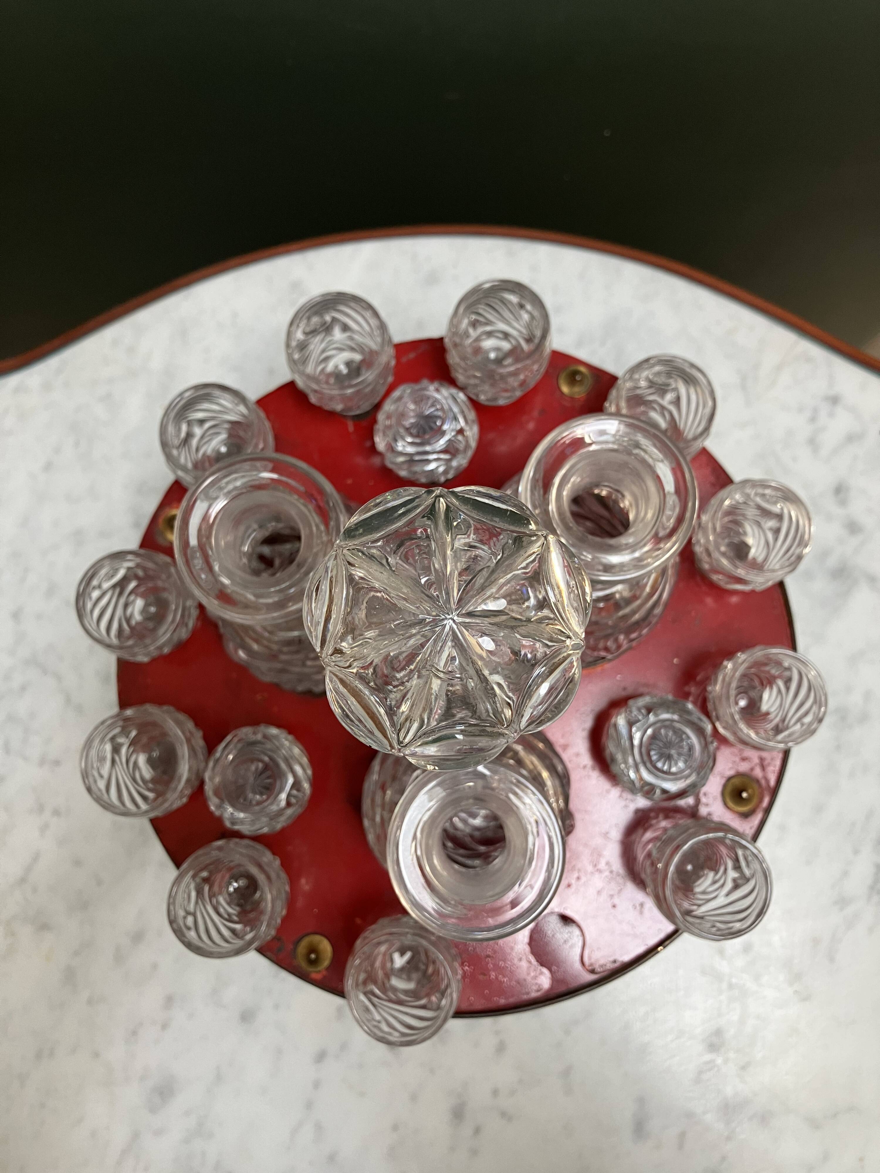 Carousel liqueur service - late 19th century