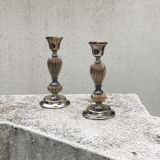 Pair of antique candle holders