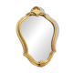 Petit miroir doré 22x32cm fronton coquille